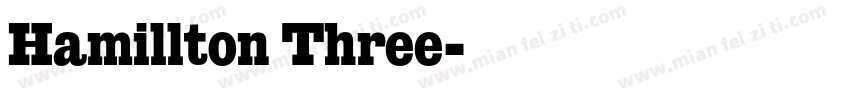 Hamillton Three字体转换